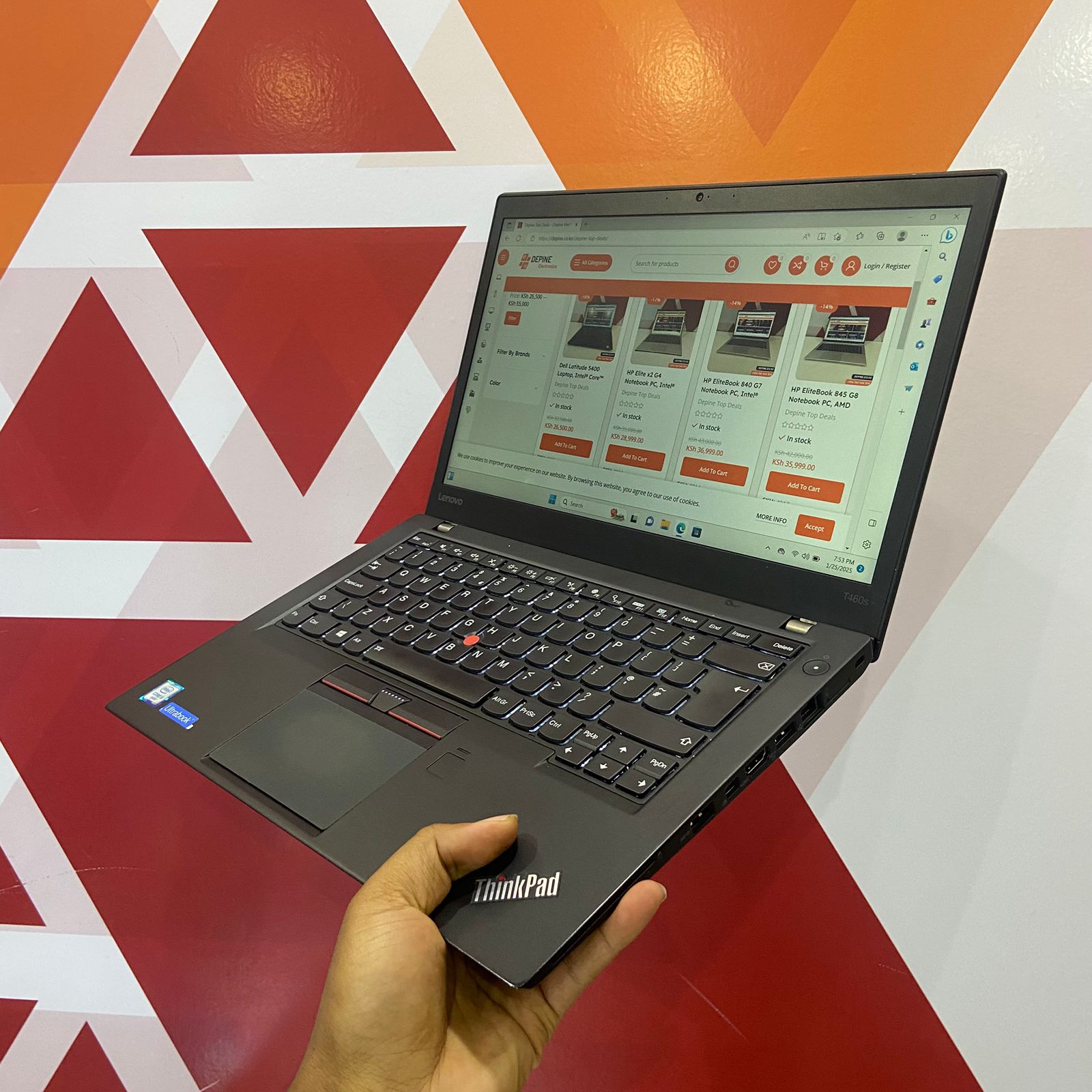 Lenovo ThinkPad T460s Ultrabook, Intel®️ Core™️ i5-6300U, 8GB RAM, 256GB SSD, 14 Inches FHD Display, Intel®️ HD Graphics 520, Windows 11 Pro, Black - Image 3