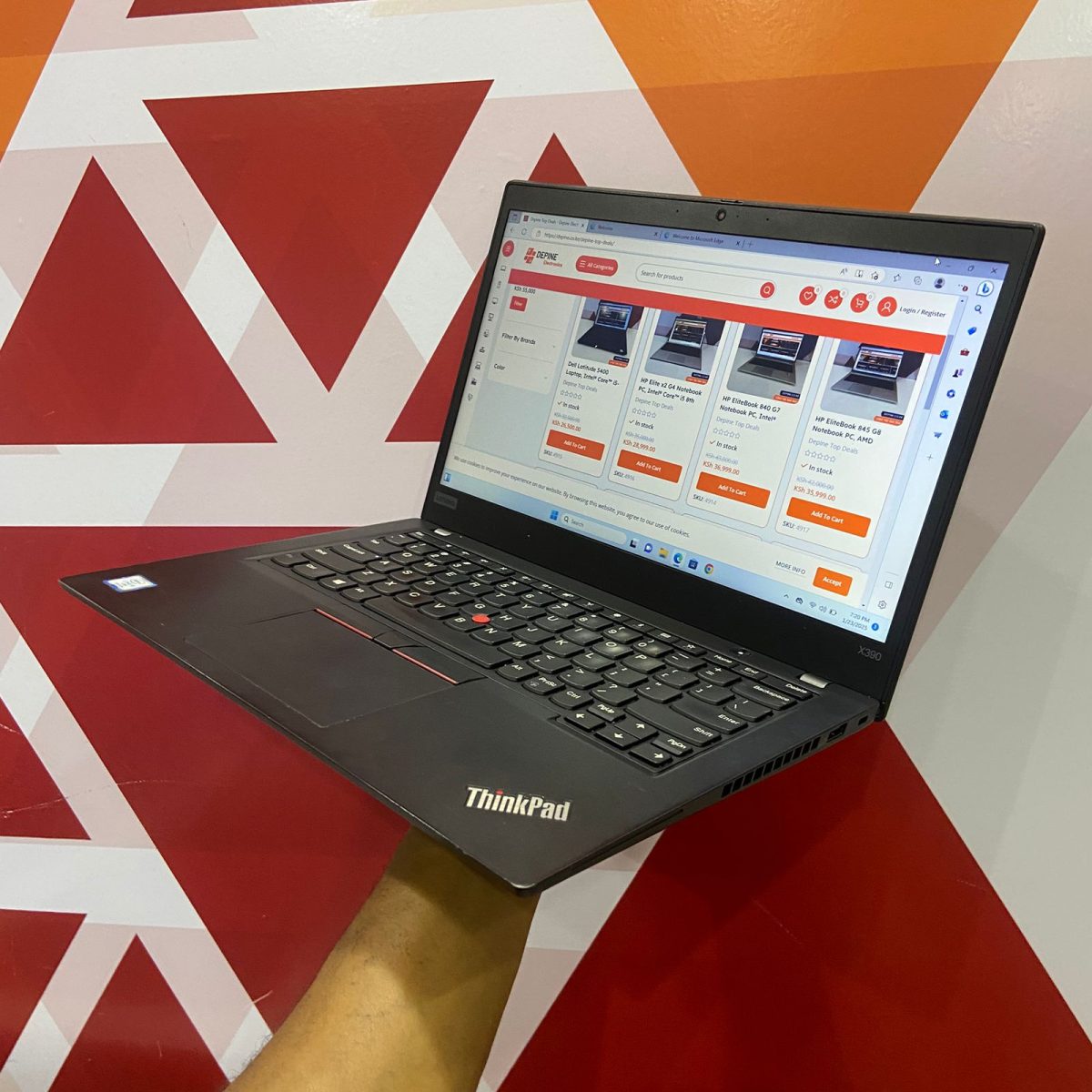 Lenovo ThinkPad X390 Laptop, Intel Core i5-8265U, 16GB RAM, 256GB SSD, 13.3" FHD Display, Windows 11 Pro, Black - Image 3