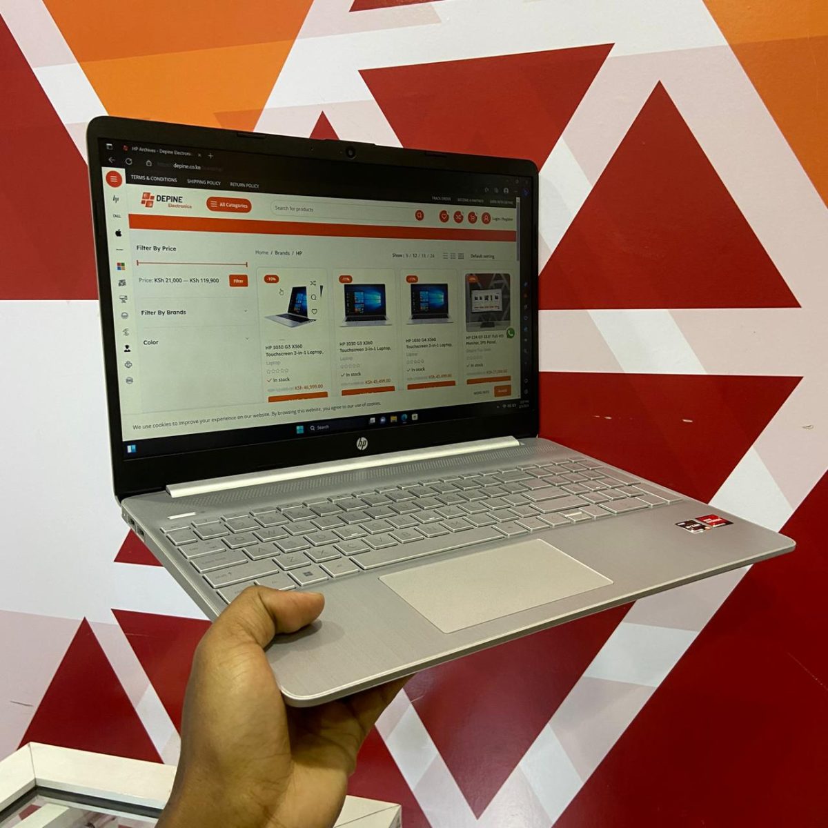 HP Laptop 15s-eq2144AU, AMD Ryzen™ 5 5500U, 8GB RAM, 512GB SSD, 15.6" FHD Display, AMD Radeon™ Graphics, Windows 11 Home, Silver - Image 2
