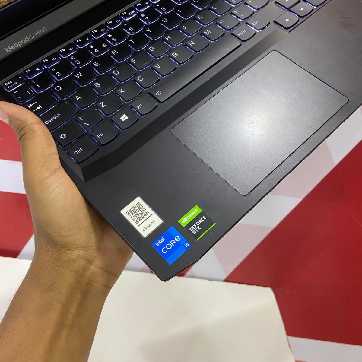Lenovo IdeaPad Gaming 3 15IHU6, Intel Core i5 11th Gen, 8GB RAM, 512GB SSD, 15.6" FHD Display + 4GB NVIDIA GeForce GTX™️ 1650, Windows 11 Pro, Black