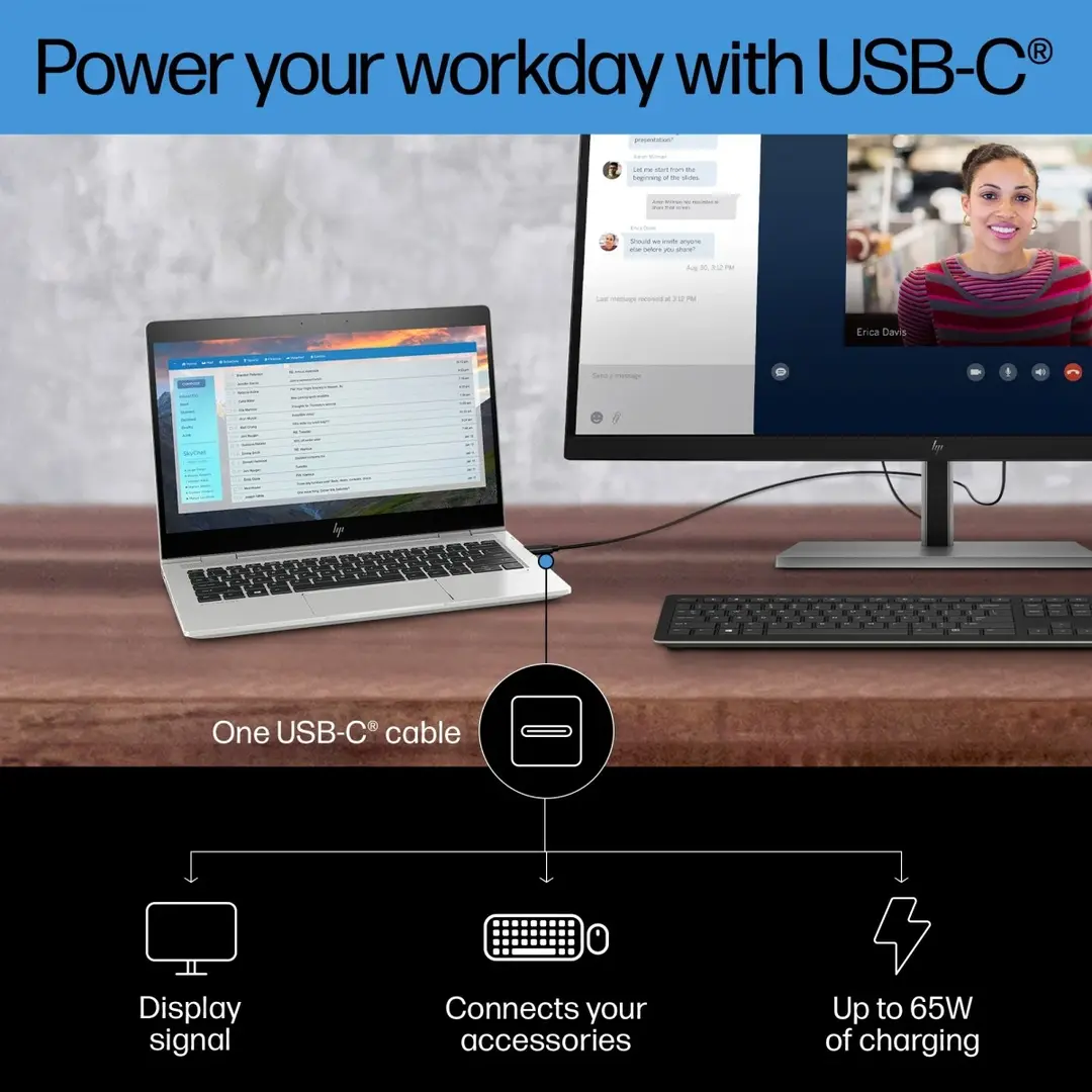 HP E27k G5 27″ 4K UHD Monitor