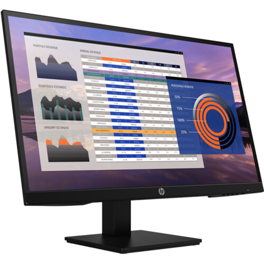 HP P27h G4 27″ IPS FHD Monitor, 1920×1080, 75Hz Refresh Rate, 1000:1 Contrast Ratio, 250 nits Brightness, VESA Mount, HDMI/DisplayPort/USB-C Connectivity, Black