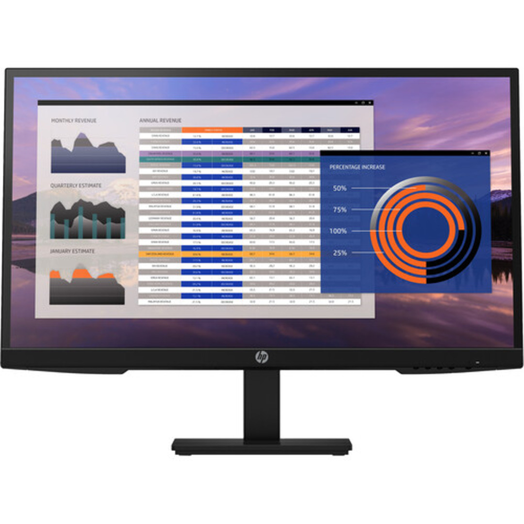 HP P27h G4 27″ IPS FHD Monitor, 1920×1080, 75Hz Refresh Rate, 1000:1 Contrast Ratio, 250 nits Brightness, VESA Mount, HDMI/DisplayPort/USB-C Connectivity, Black