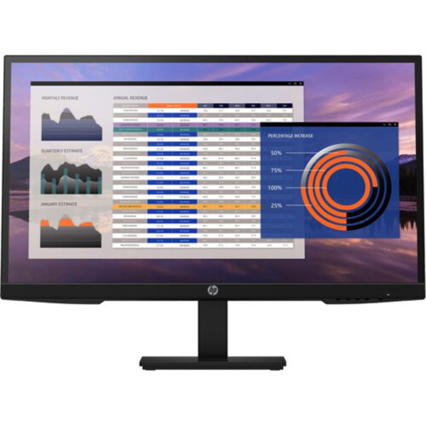 HP P27h G4 27″ IPS FHD Monitor, 1920×1080, 75Hz Refresh Rate, 1000:1 Contrast Ratio, 250 nits Brightness, VESA Mount, HDMI/DisplayPort/USB-C Connectivity, Black