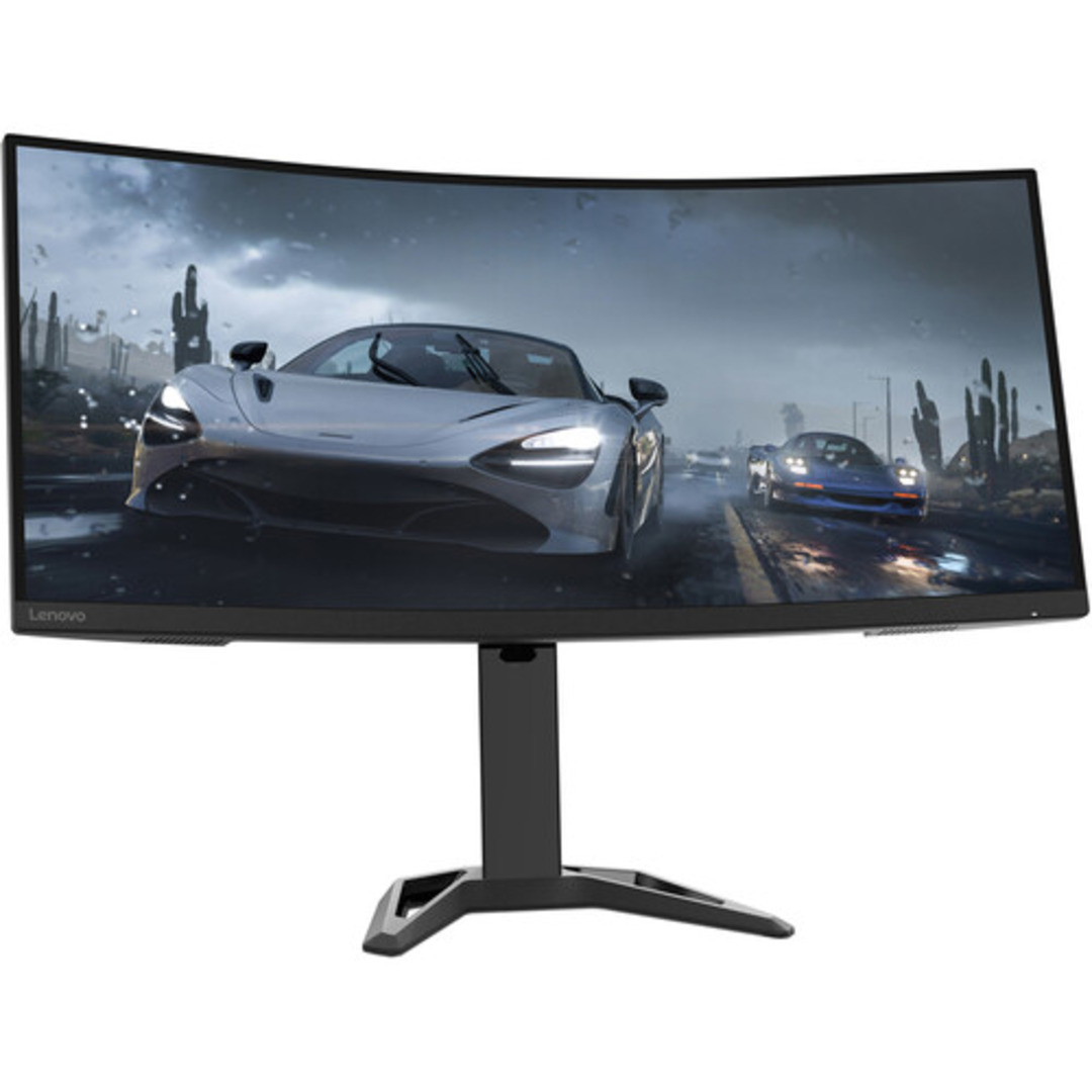 Lenovo G34w-30 34″ Curved Monitor, 3440×1440 QHD HDR, 170Hz Refresh Rate, 3000:1 Contrast Ratio, 400 nits Brightness, FreeSync Premium, HDMI/DisplayPort, VESA Mount, Black