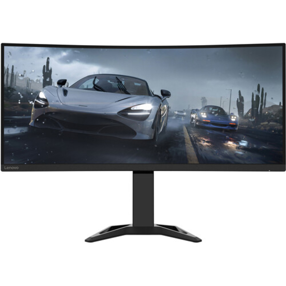 Lenovo G34w-30 34″ Curved Monitor, 3440×1440 QHD HDR, 170Hz Refresh Rate, 3000:1 Contrast Ratio, 400 nits Brightness, FreeSync Premium, HDMI/DisplayPort, VESA Mount, Black