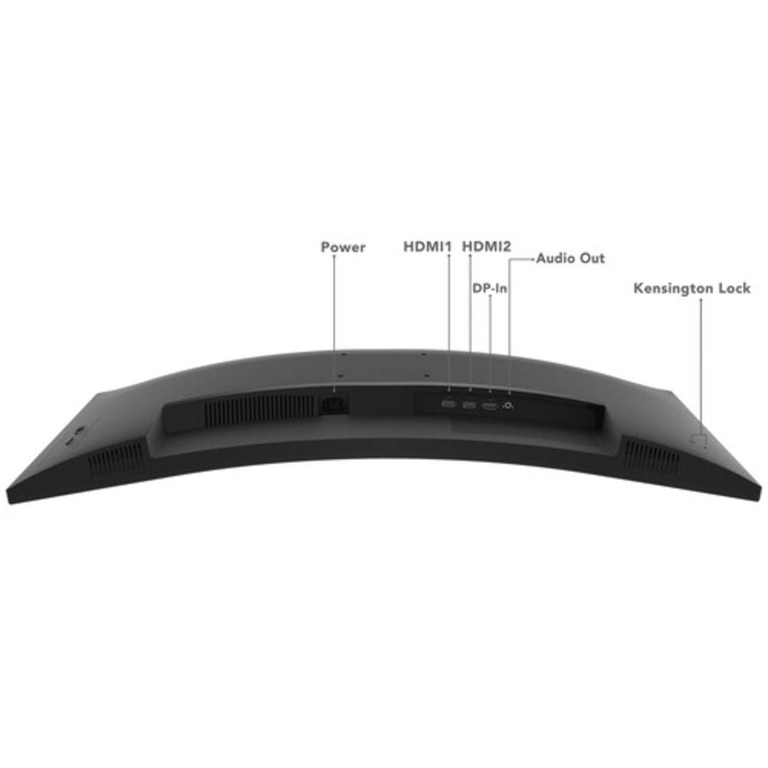 Lenovo G34w-30 34″ Curved Monitor, 3440×1440 QHD HDR, 170Hz Refresh Rate, 3000:1 Contrast Ratio, 400 nits Brightness, FreeSync Premium, HDMI/DisplayPort, VESA Mount, Black