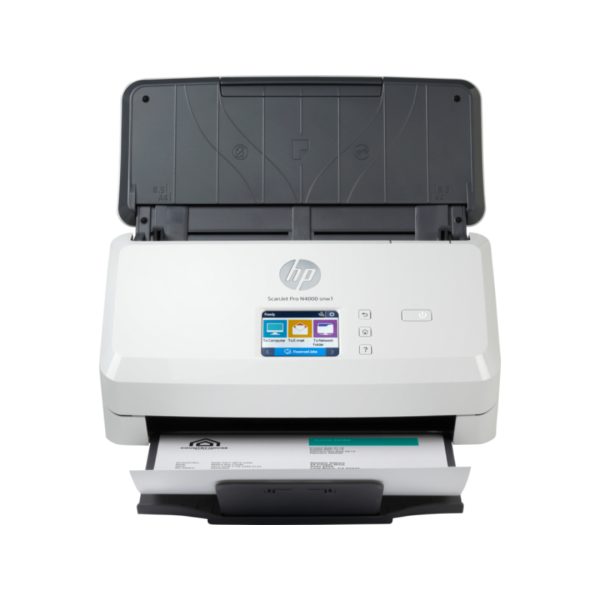 HP ScanJet Pro N4000 snw1 Sheet-Feed Scanner | High-Speed 40ppm Duplex Scanning | ADF, OCR, Wi-Fi | Business Document Scanner for Office, Legal & Financial Use