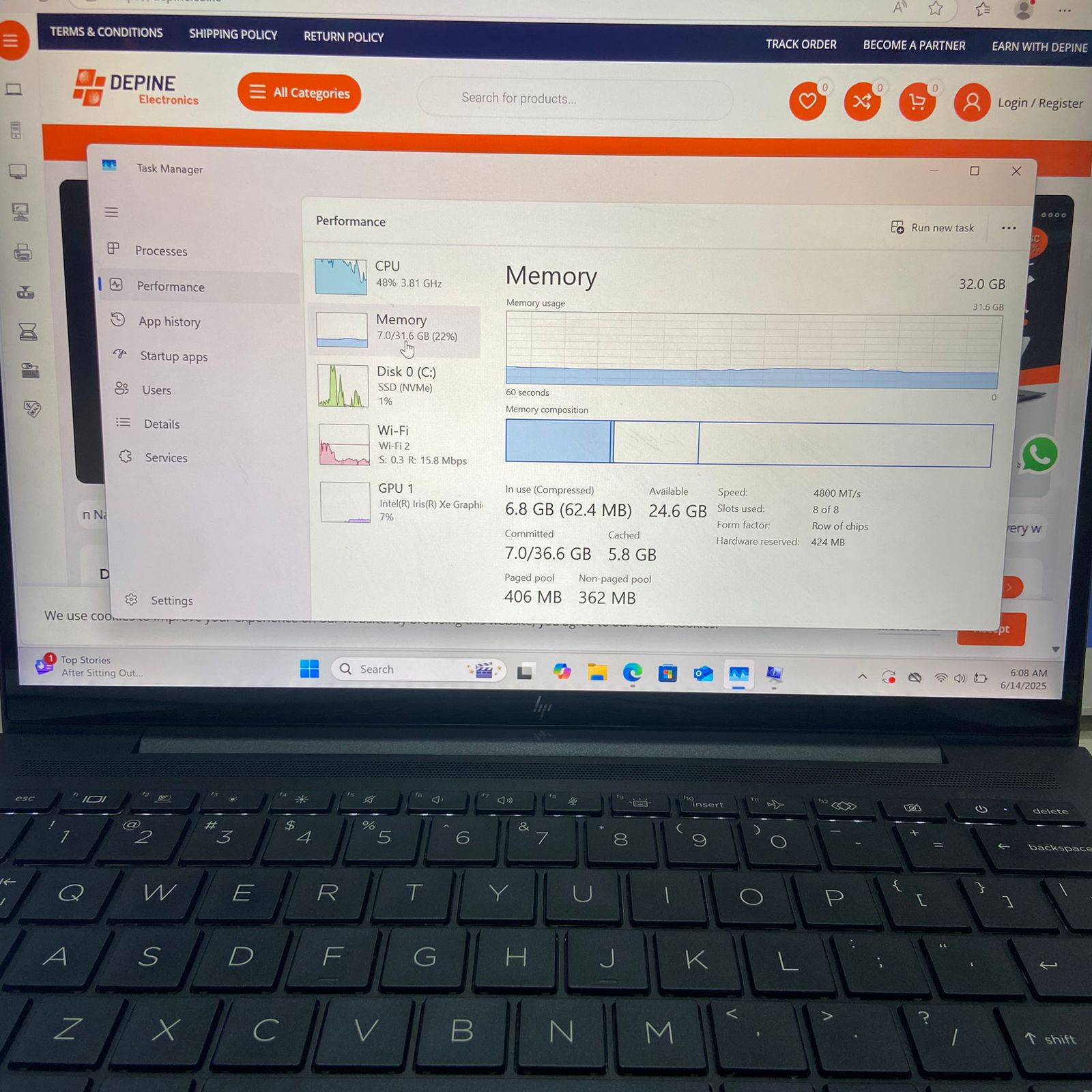 Certified HP Dragonfly G3 13.5 in Notebook, Intel Quad Core i7-1255U – Silver