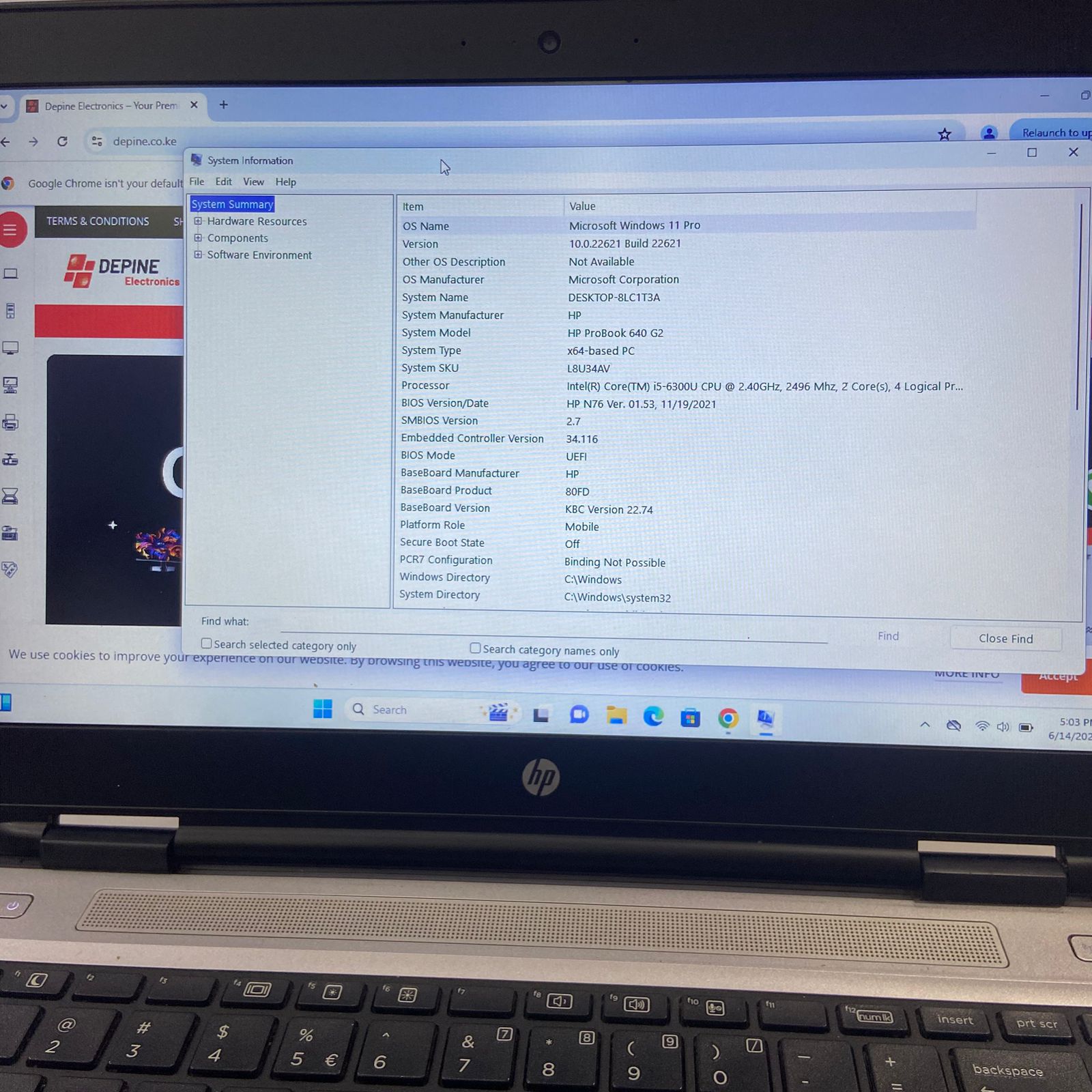 Certified HP ProBook 640 G2 14 in Notebook, Intel Dual Core i5-6200U – Silver