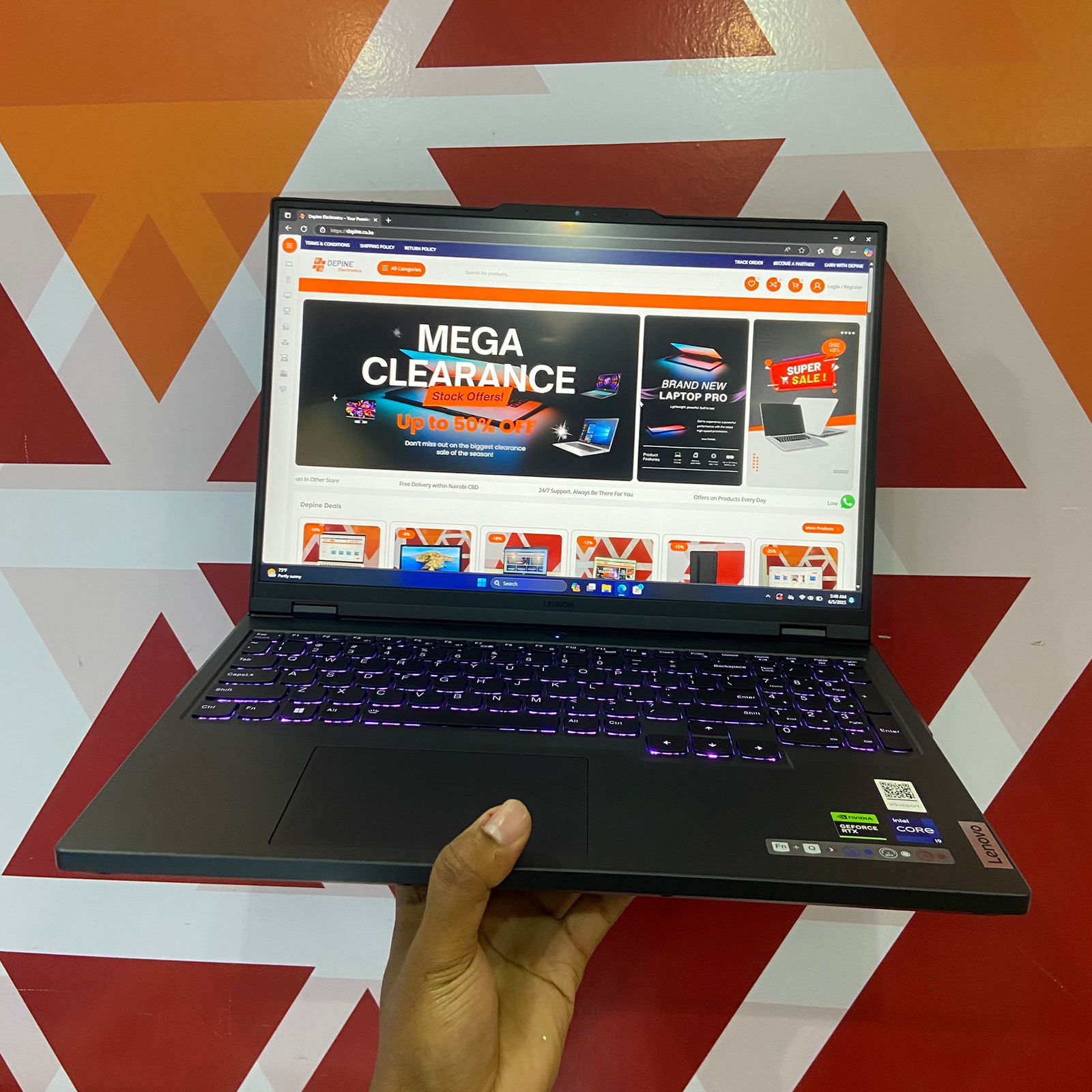 Certified Lenovo Legion Pro 5 16IRX8 16" Gaming Laptop, Intel Core i9-13900HX – Storm Grey