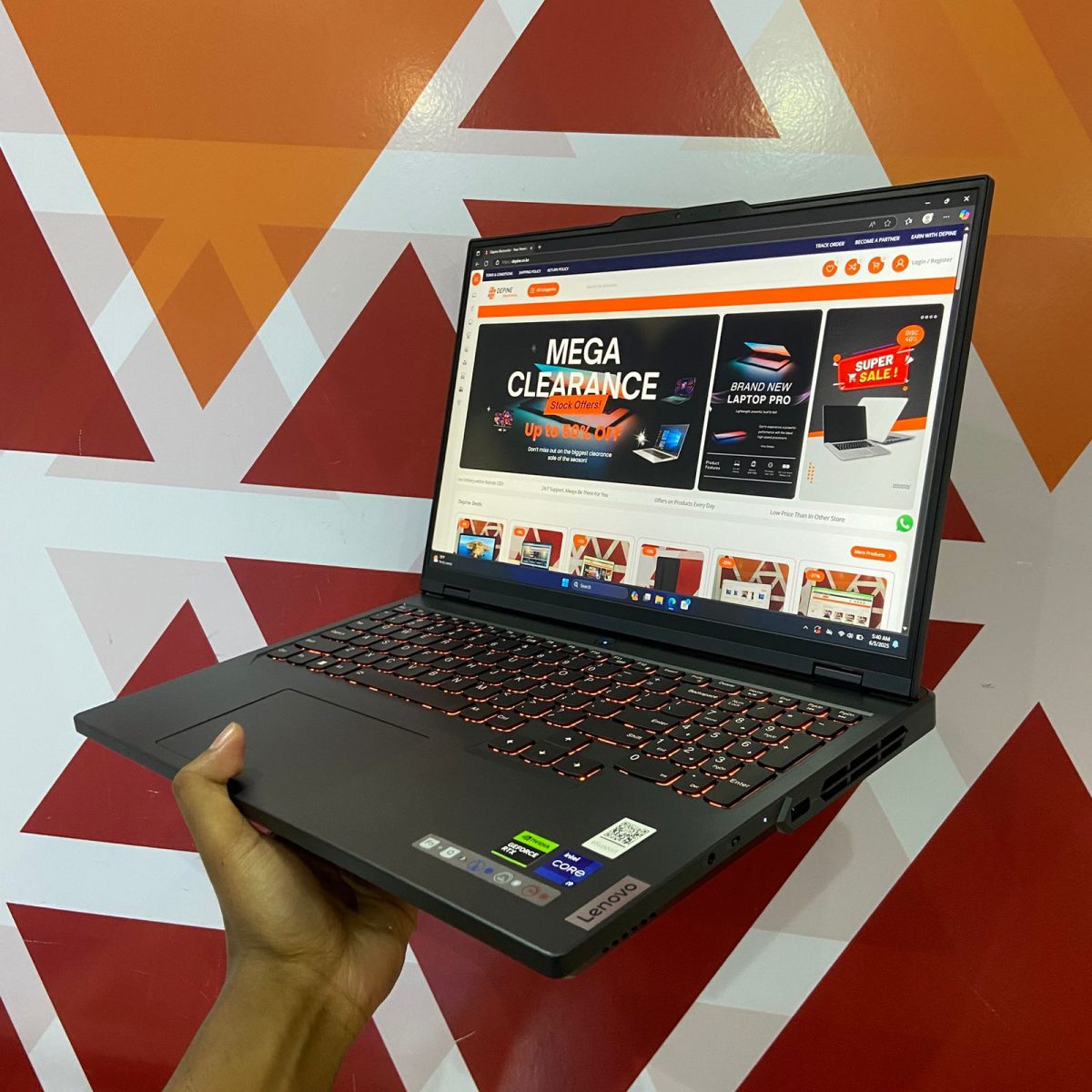 Certified Lenovo Legion Pro 5 16IRX8 16" Gaming Laptop, Intel Core i9-13900HX – Storm Grey