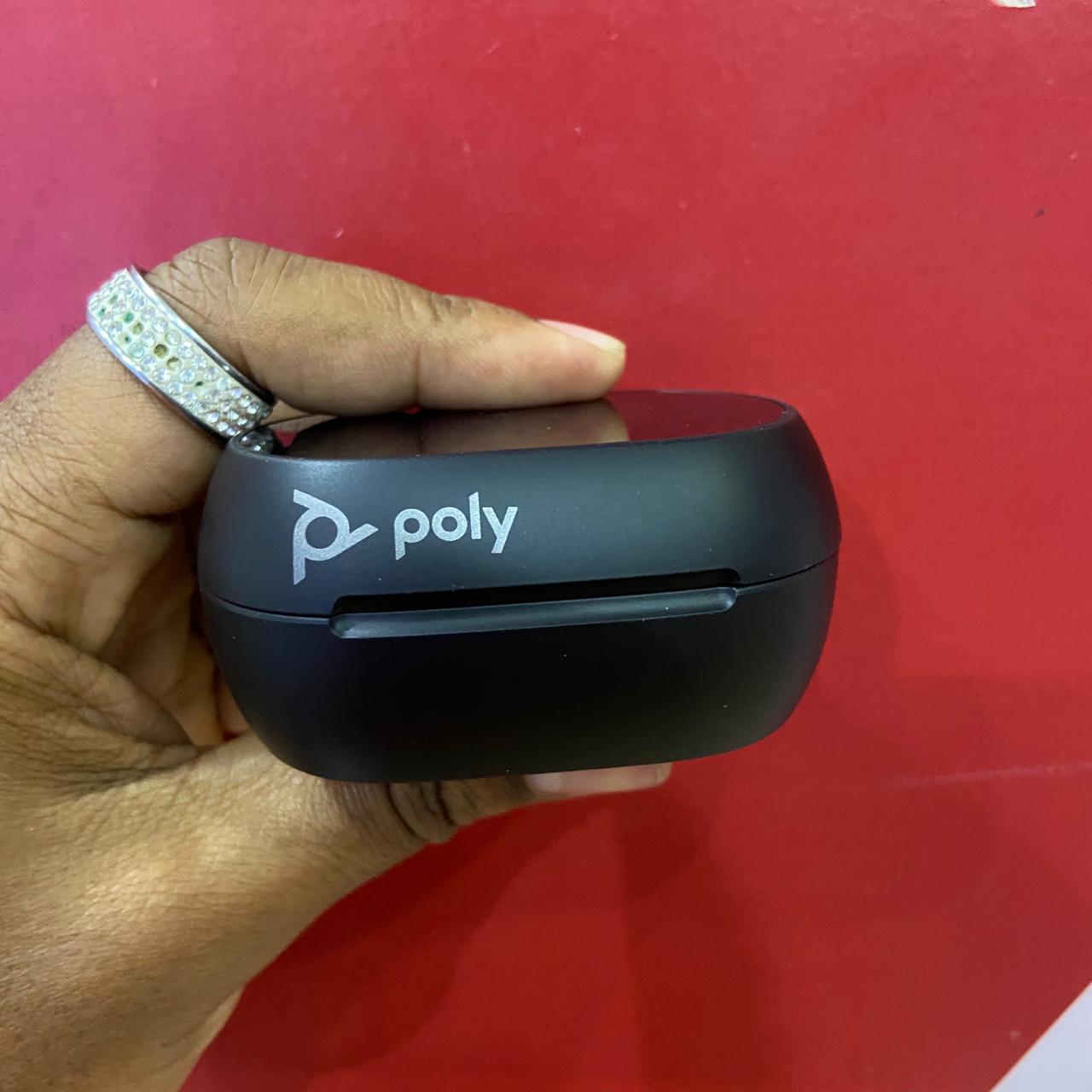 Certified Poly Voyager Free 60+ UC Wireless Earbuds, Adaptive Hybrid ANC – Carbon Black