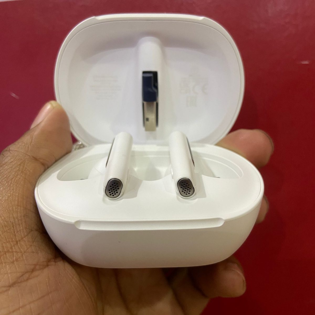 Certified Poly Voyager Free 60+ UC Wireless Earbuds, Adaptive Hybrid ANC – White Sand