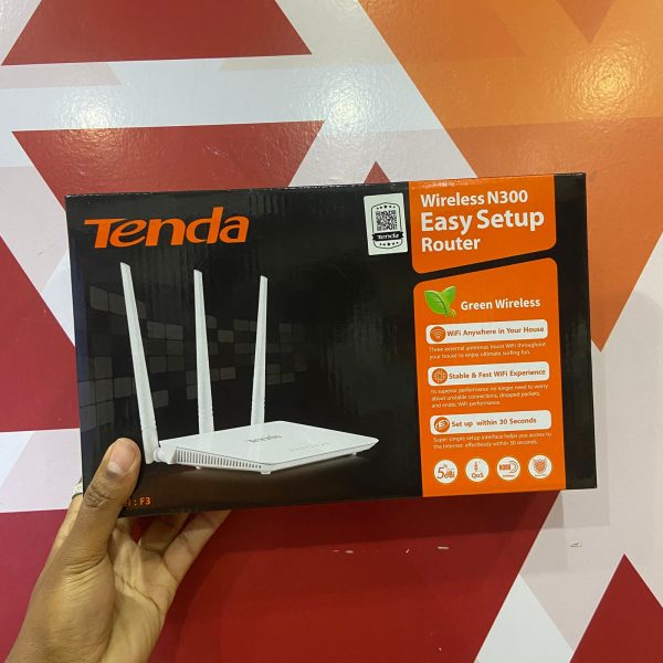 Certified Tenda N300 F3 Wireless Router, 300Mbps Wi-Fi Speed – White