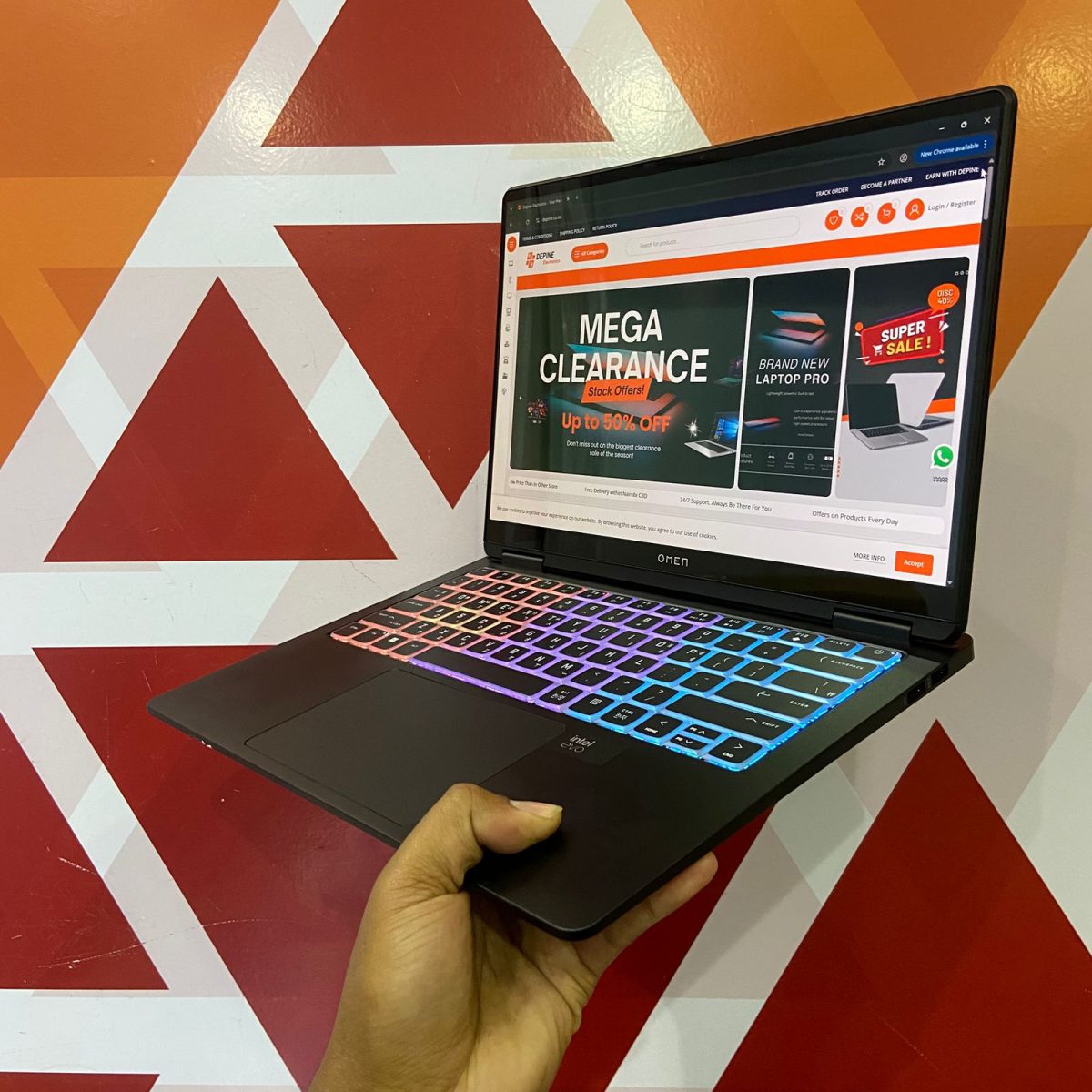 Certified HP Omen Transcend Gaming 14 Notebook, Intel Ultra 9-185H 14th Gen, 32GB RAM, 1TB SSD, 14.0″ HD Display, Webcam, Windows 11 Pro – Black - Image 3