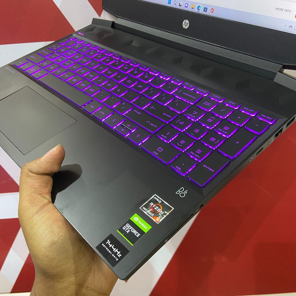 Certified HP Pavilion Gaming 15 in Notebook, AMD Ryzen 5 5600H, 16GB RAM, 512GB SSD, 15.6″ B&O Audio Display, Webcam, AMD Radeon Graphics, Windows 11 Pro – Black - Image 5