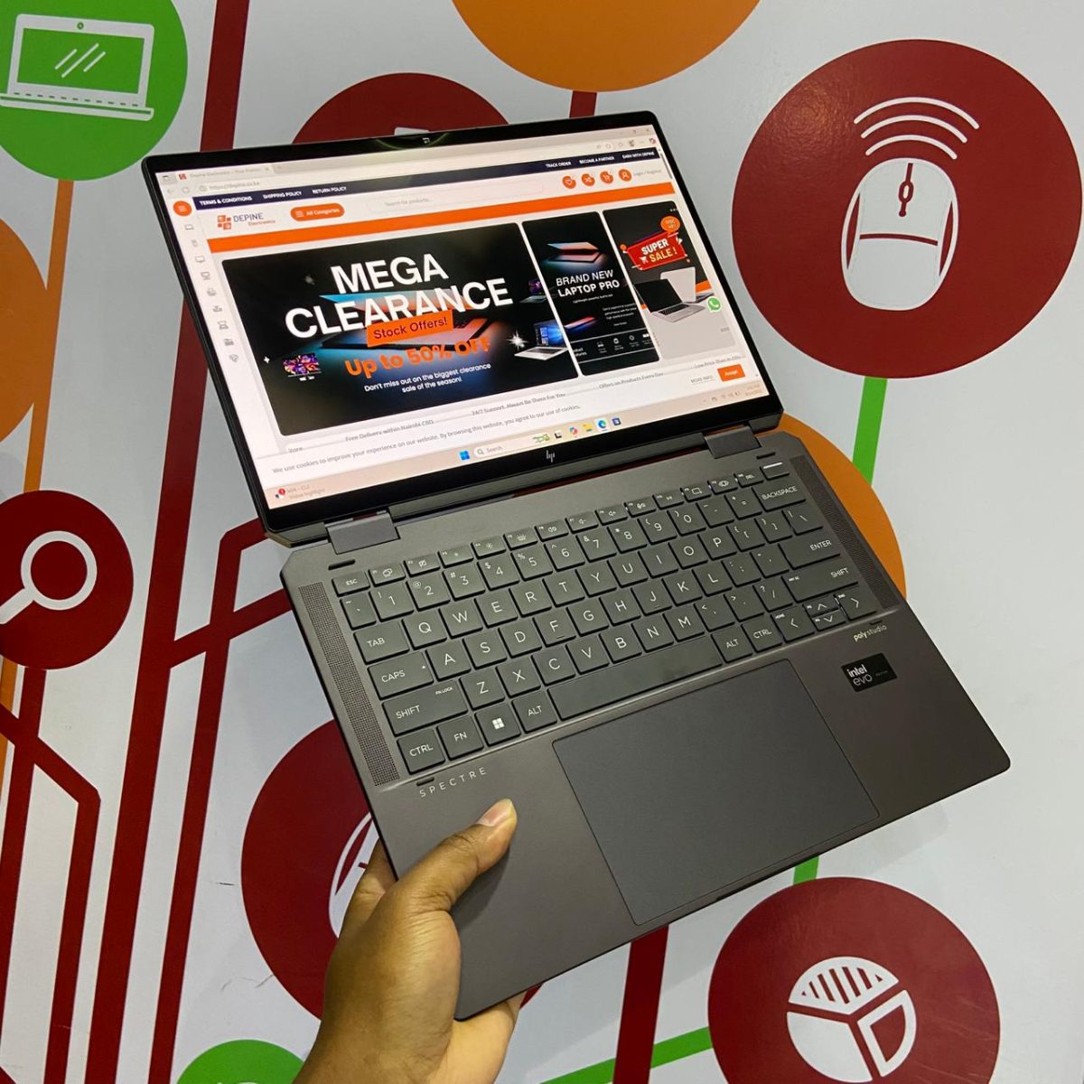 Certified HP Spectre x360 14t-eu000 14 in 2-in-1 Laptop, Intel Core Ultra 7 155H, 32GB DDR5 RAM, 2TB SSD, 2.8K OLED Touchscreen Display, Intel Arc Graphics, Webcam, Windows 11 Pro – Brown - Image 14