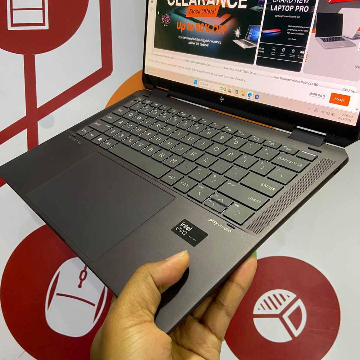Certified HP Spectre x360 14t-eu000 14 in 2-in-1 Laptop, Intel Core Ultra 7 155H, 32GB DDR5 RAM, 2TB SSD, 2.8K OLED Touchscreen Display, Intel Arc Graphics, Webcam, Windows 11 Pro – Brown - Image 5
