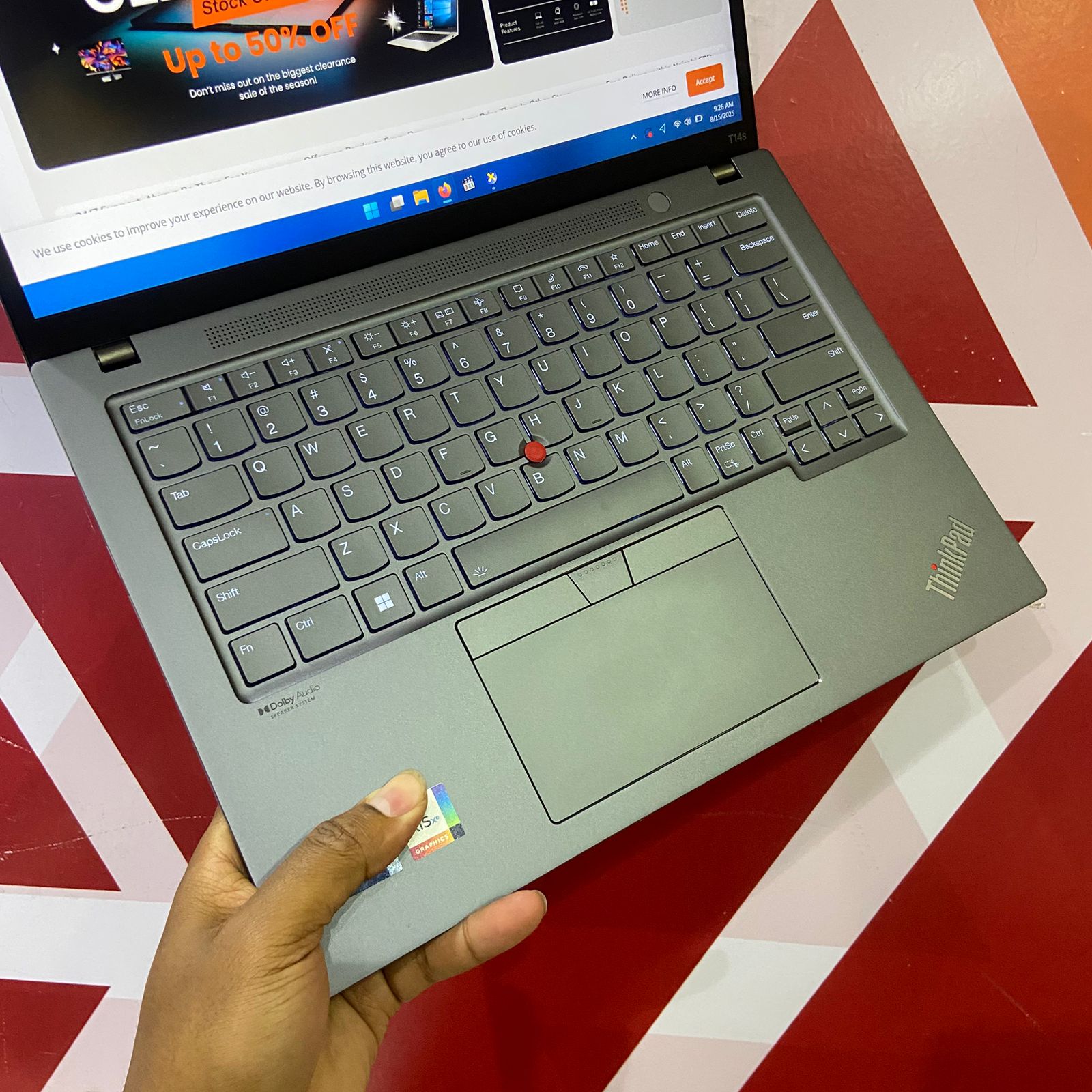 Certified Lenovo ThinkPad T14s 14 in Notebook, Intel Core i7-1255U 12th Gen – Gray