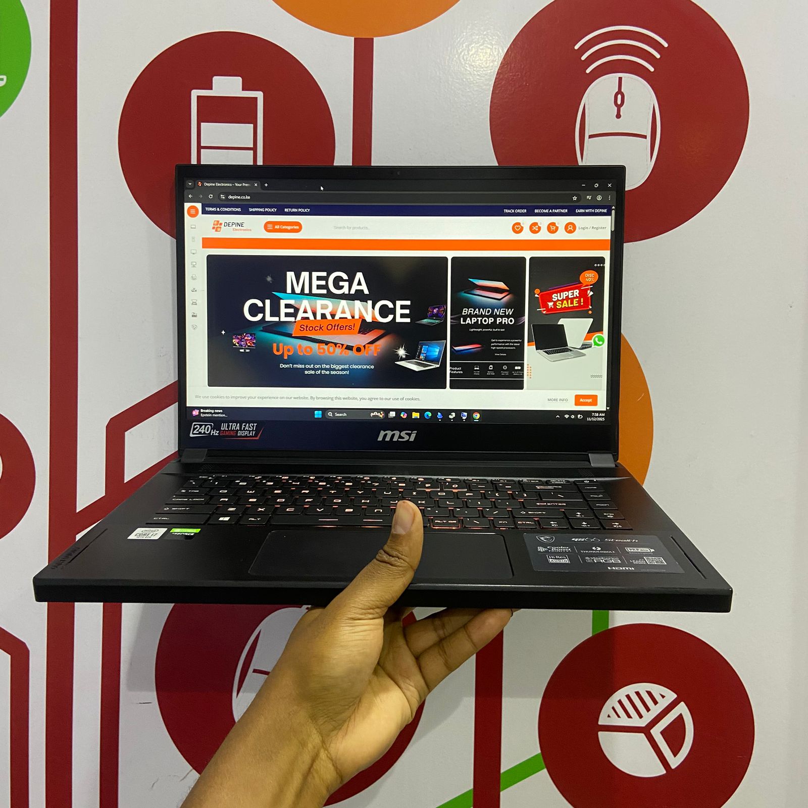 Certified Refurbished MSI GS66 Stealth 15.6 in Gaming Notebook, Intel Core i7-10750H – Stealth Black