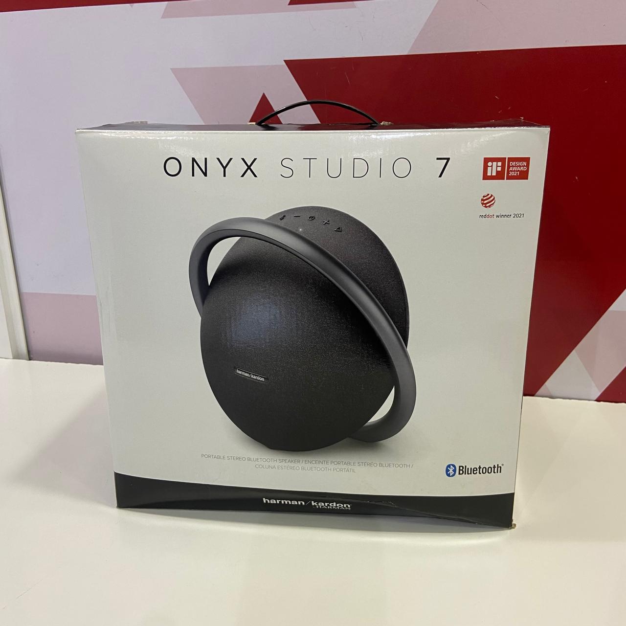 Certified Refurbished Harman Kardon Onyx Studio 7 Portable Bluetooth Speaker, 50W RMS Power – Black