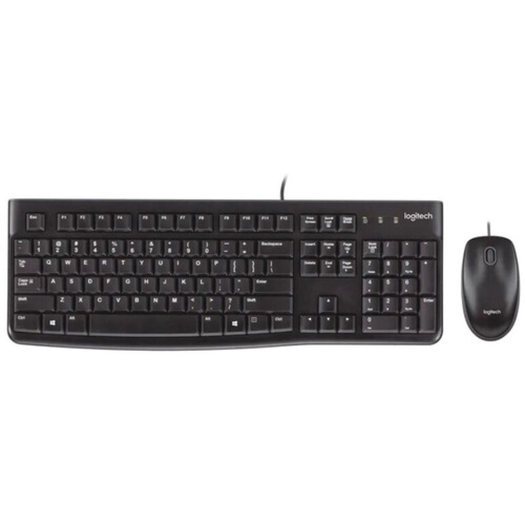 Brand New Logitech MK120 Wired Keyboard & Mouse Combo – Black